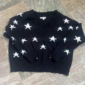 Starry Night Black and White Sweater